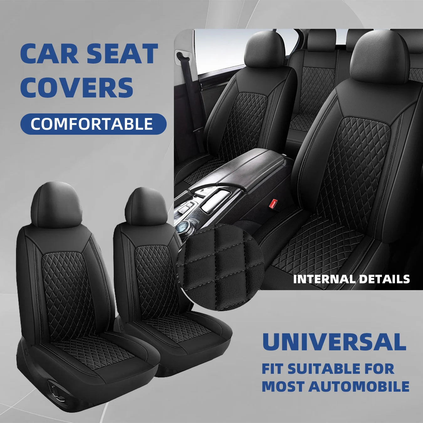 Car seat covers                         -Full set front split rear bench for car.                                    -Universal cloth.            -Automotive interior covers.