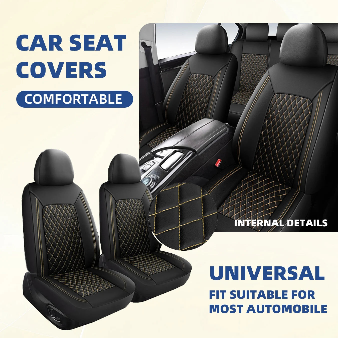 Car seat covers                         -Full set front split rear bench for car.                                    -Universal cloth.            -Automotive interior covers.