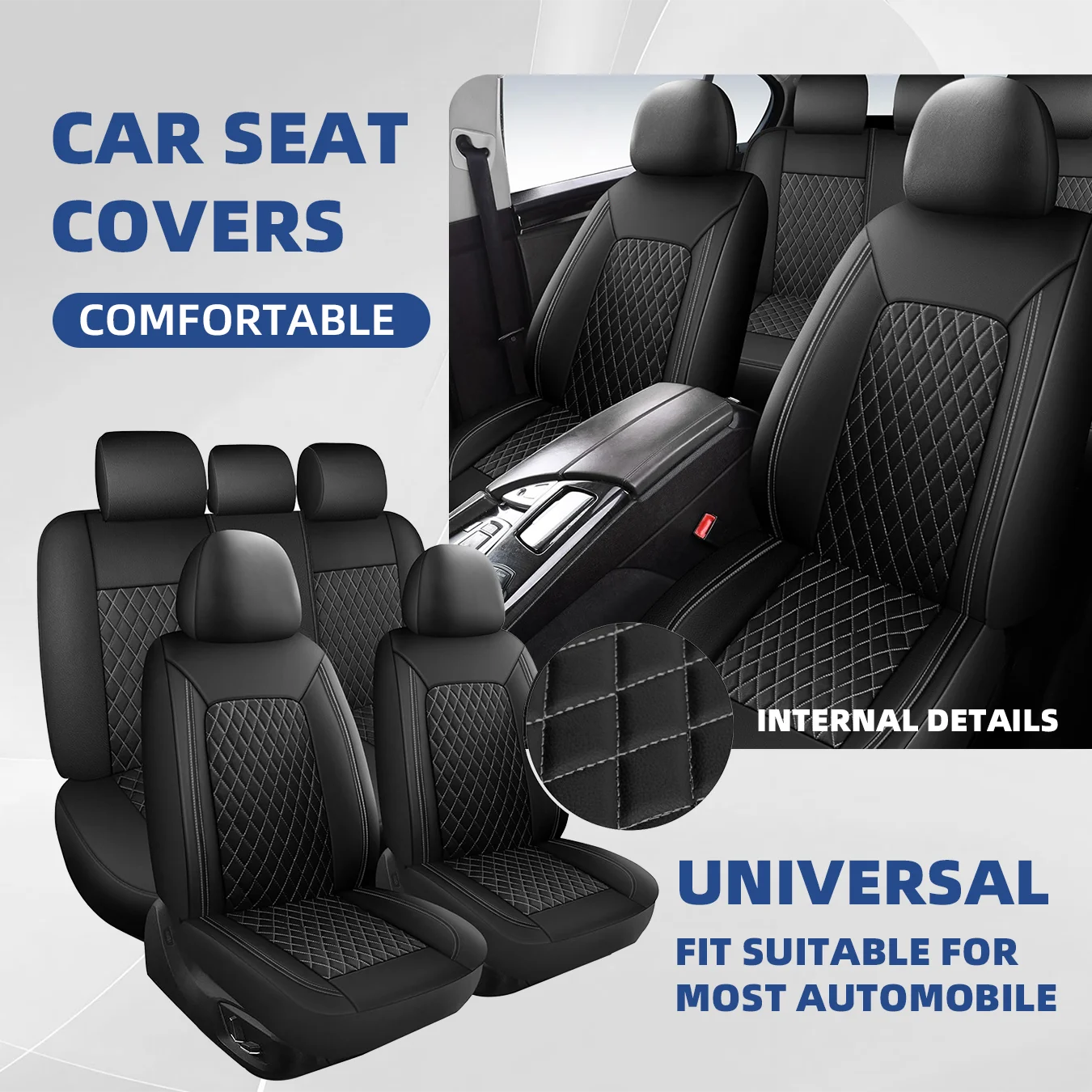Car seat covers                         -Full set front split rear bench for car.                                    -Universal cloth.            -Automotive interior covers.