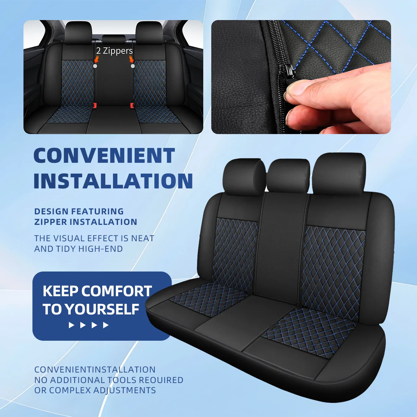 Car seat covers                         -Full set front split rear bench for car.                                    -Universal cloth.            -Automotive interior covers.